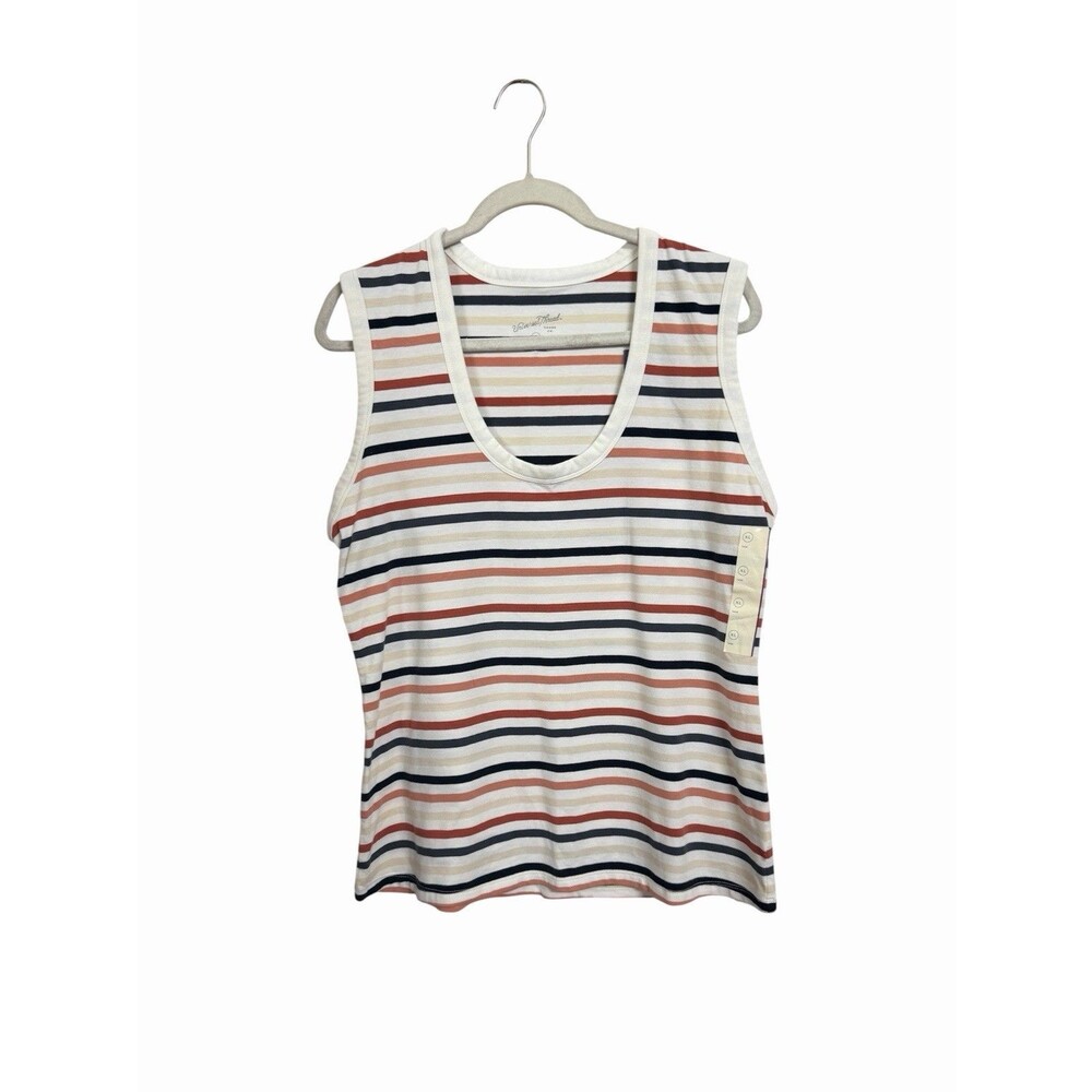 Universal Thread Womens Sz XL Multicolor Striped Sleeveless Scoop Neck Tank Top